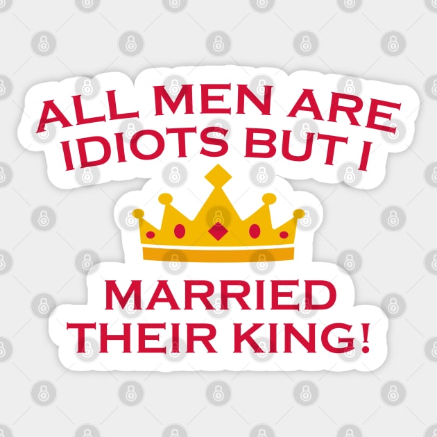 All Men Are Idiots Sticker by VectorPlanet